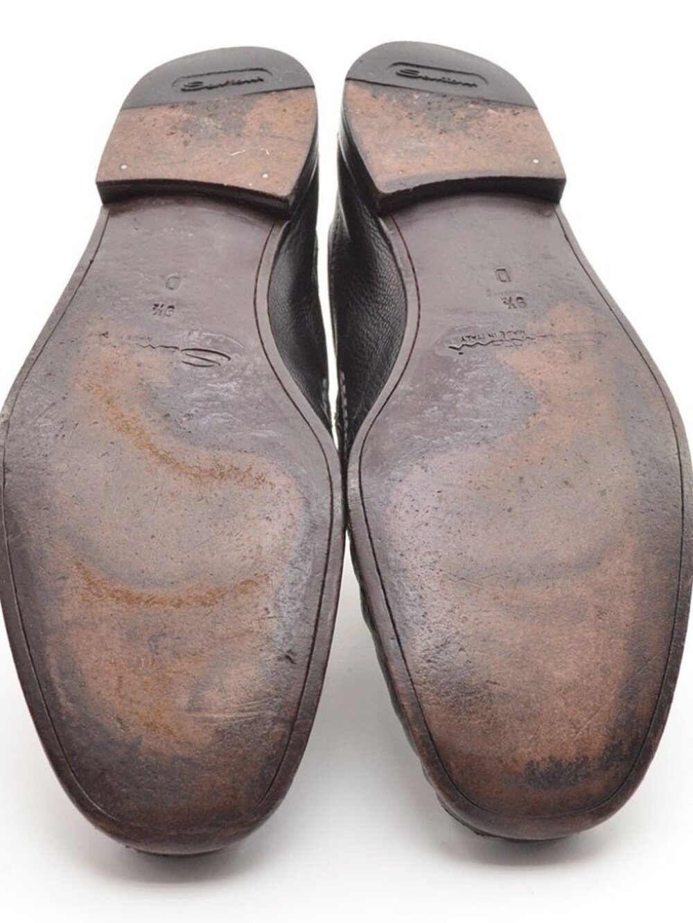 Men Santoni 81747 Black Grain Driving Moc Loafers 9.5 D - Picture 6 of 9
